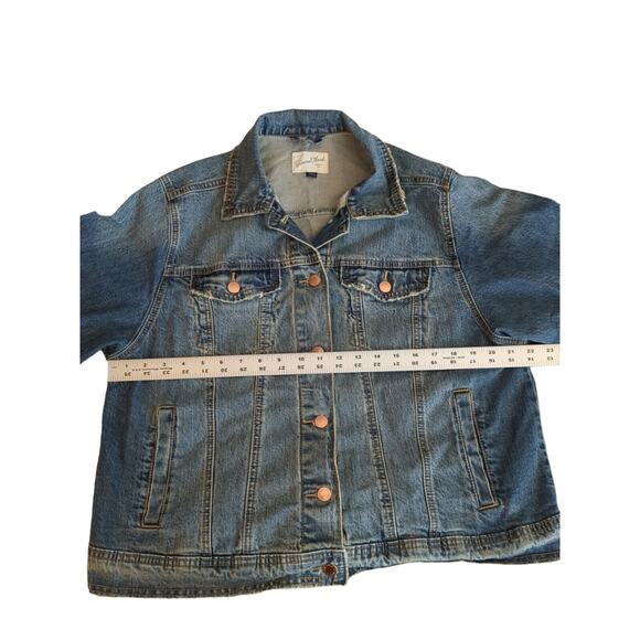 UNIVERSAL THREAD Denim Blue Jean Jacket Size XL Jacket Distressed - Picture 3 of 7